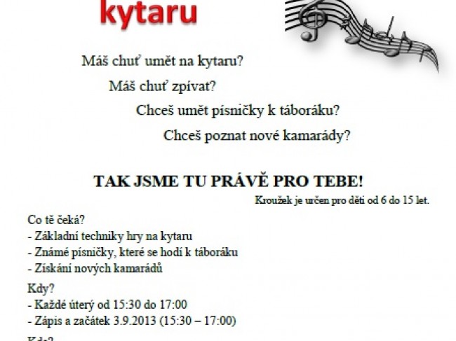 Zápisy do kroužků